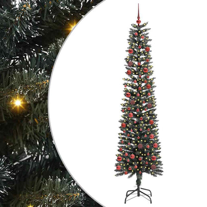 Kunstkerstboom Groen 58 x 58 x 210 cm PVC en Plastic en Staal