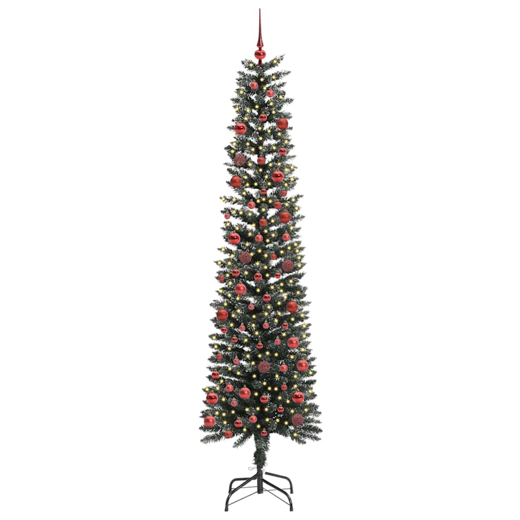 Kunstkerstboom Groen 58 x 58 x 210 cm PVC en Plastic en Staal
