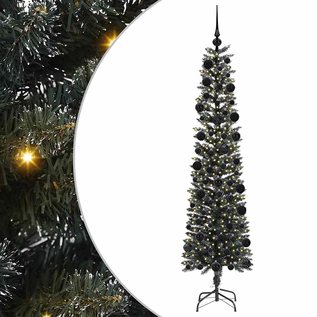 Kunstkerstboom Groen 58 x 58 x 210 cm PVC en Plastic en Staal