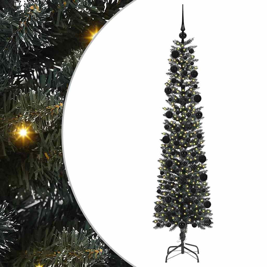 Kunstkerstboom Groen 58 x 58 x 210 cm PVC en Plastic en Staal