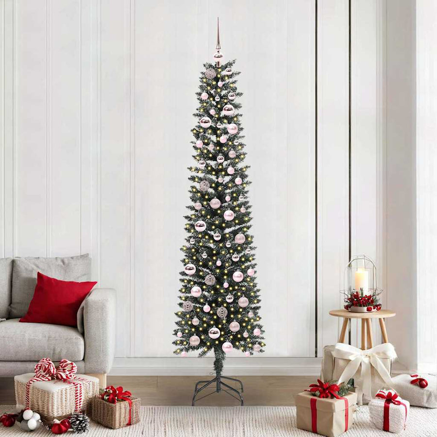 Kunstkerstboom Groen 58 x 58 x 210 cm PVC en Plastic en Staal