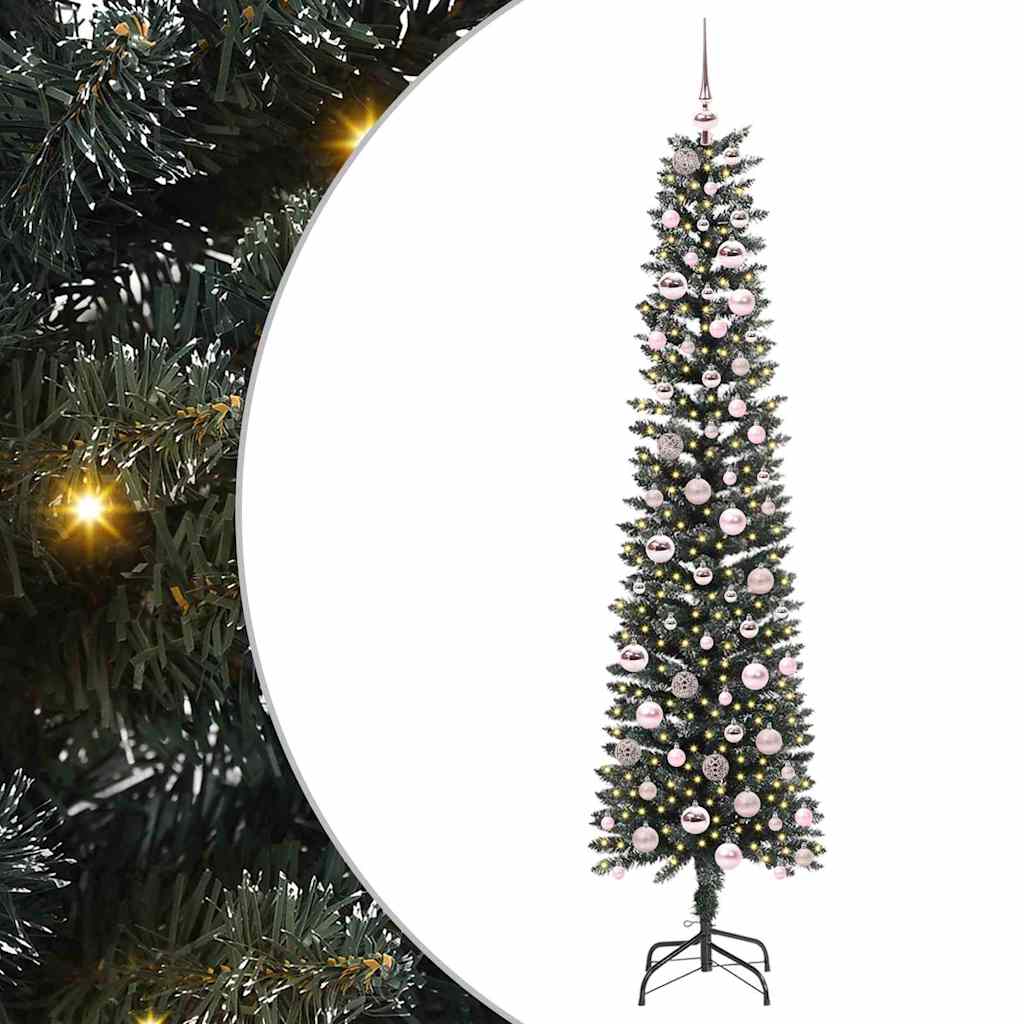 Kunstkerstboom Groen 58 x 58 x 210 cm PVC en Plastic en Staal