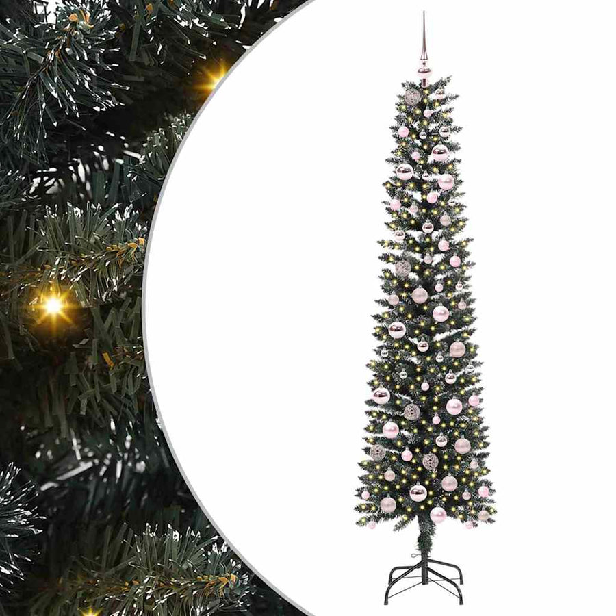 Kunstkerstboom Groen 58 x 58 x 210 cm PVC en Plastic en Staal