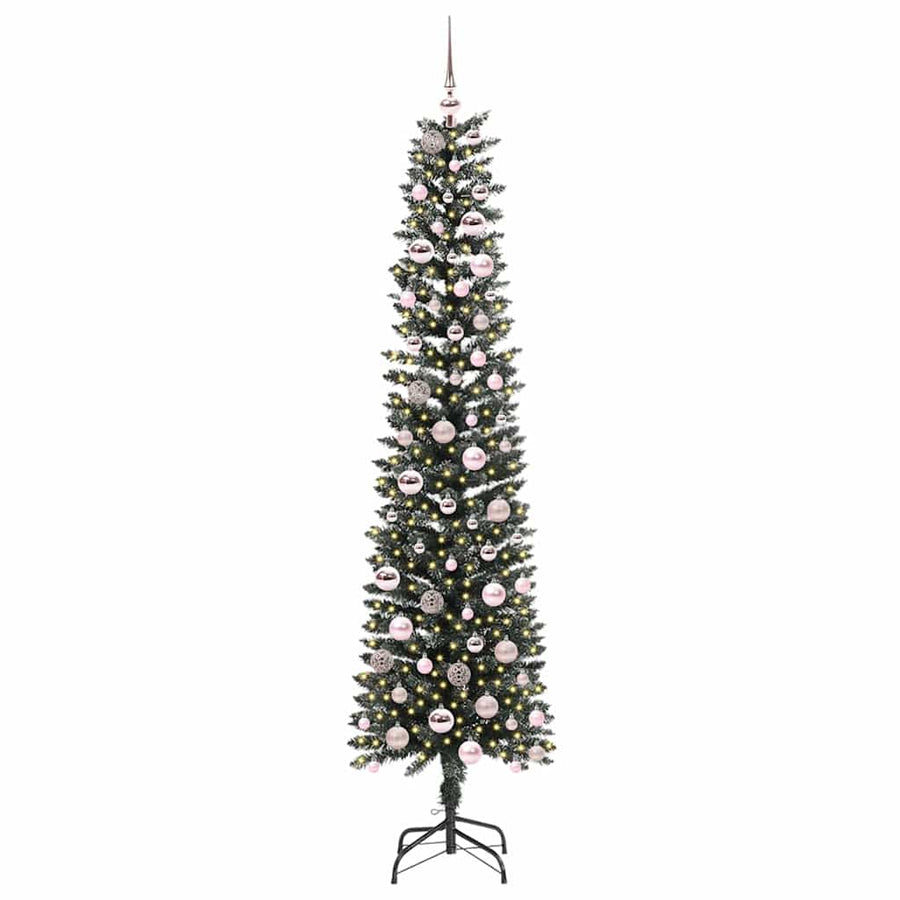 Kunstkerstboom Groen 58 x 58 x 210 cm PVC en Plastic en Staal