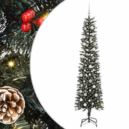 Kunstkerstboom Groen 58 x 58 x 210 cm PVC en Plastic en Staal