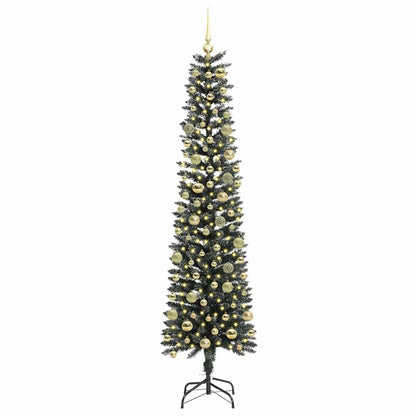 Kunstkerstboom met 300 LED Groen 210 cm PVC en Plastic en Staal