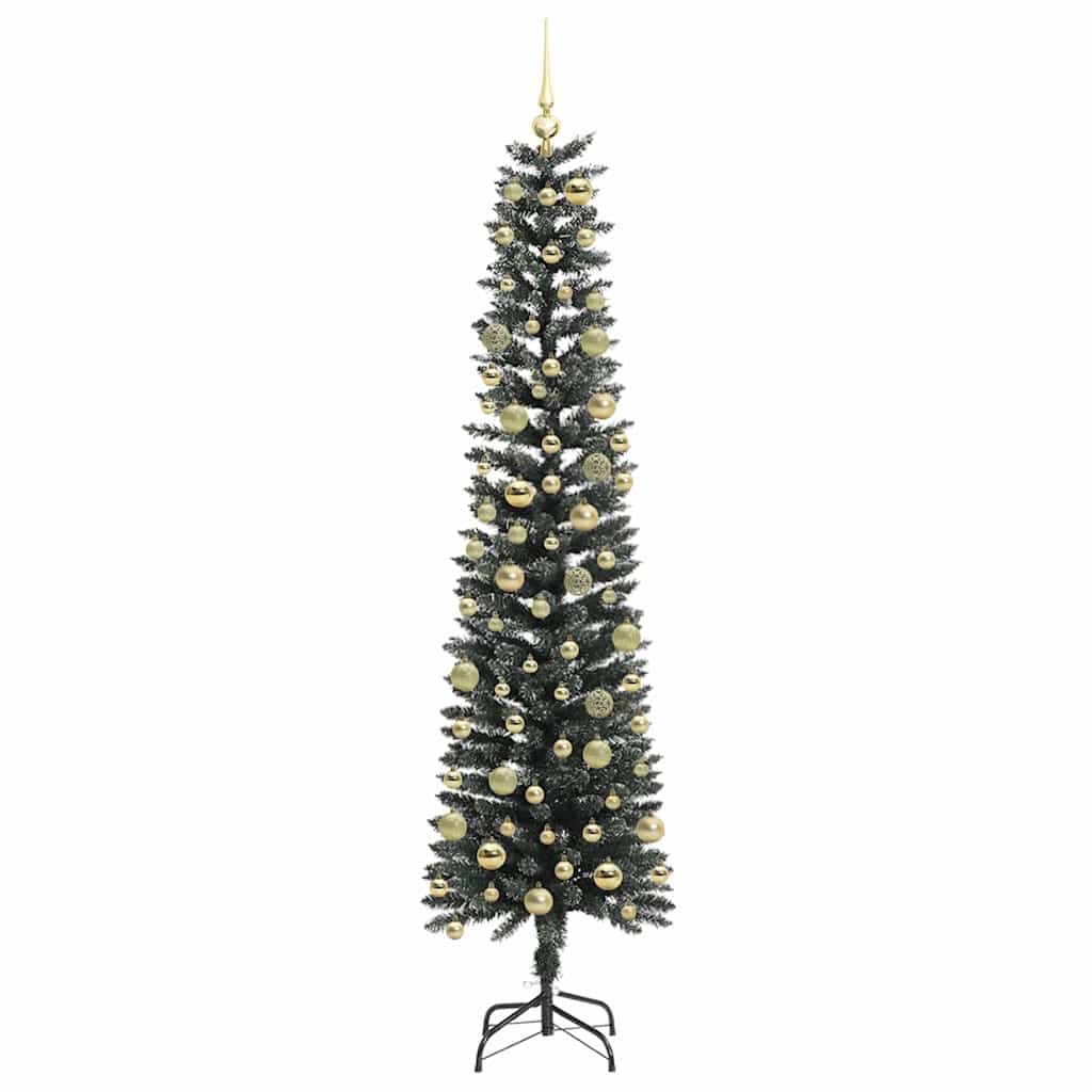 Kunstkerstboom met 300 LED Groen 210 cm PVC en Plastic en Staal