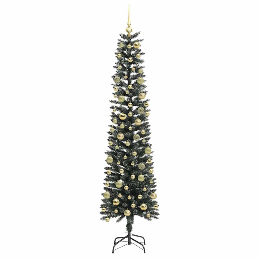 Kunstkerstboom met 300 LED Groen 210 cm PVC en Plastic en Staal
