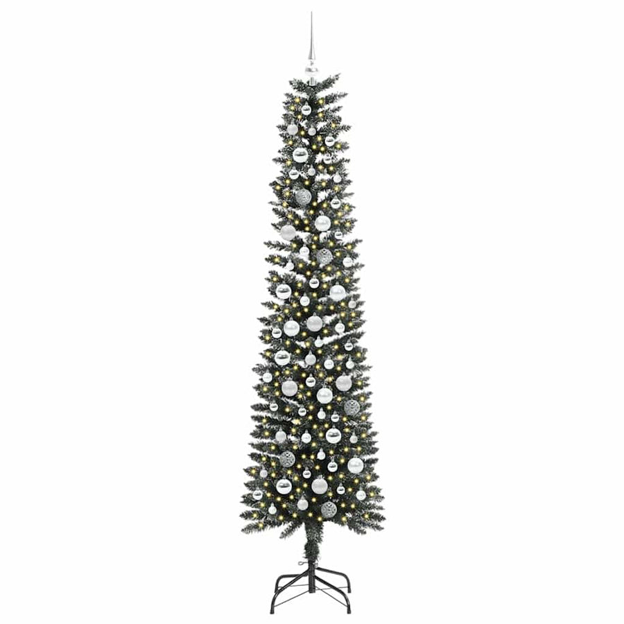 Kunstkerstboom met 300 LED Groen 210 cm PVC en Plastic en Staal