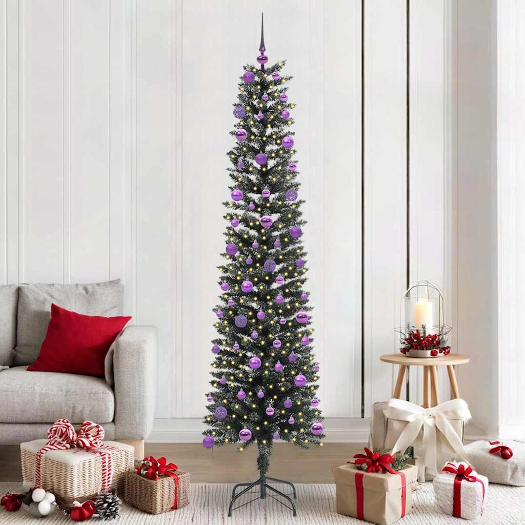 Kunstkerstboom Groen 58 x 58 x 210 cm PVC en Plastic en Staal