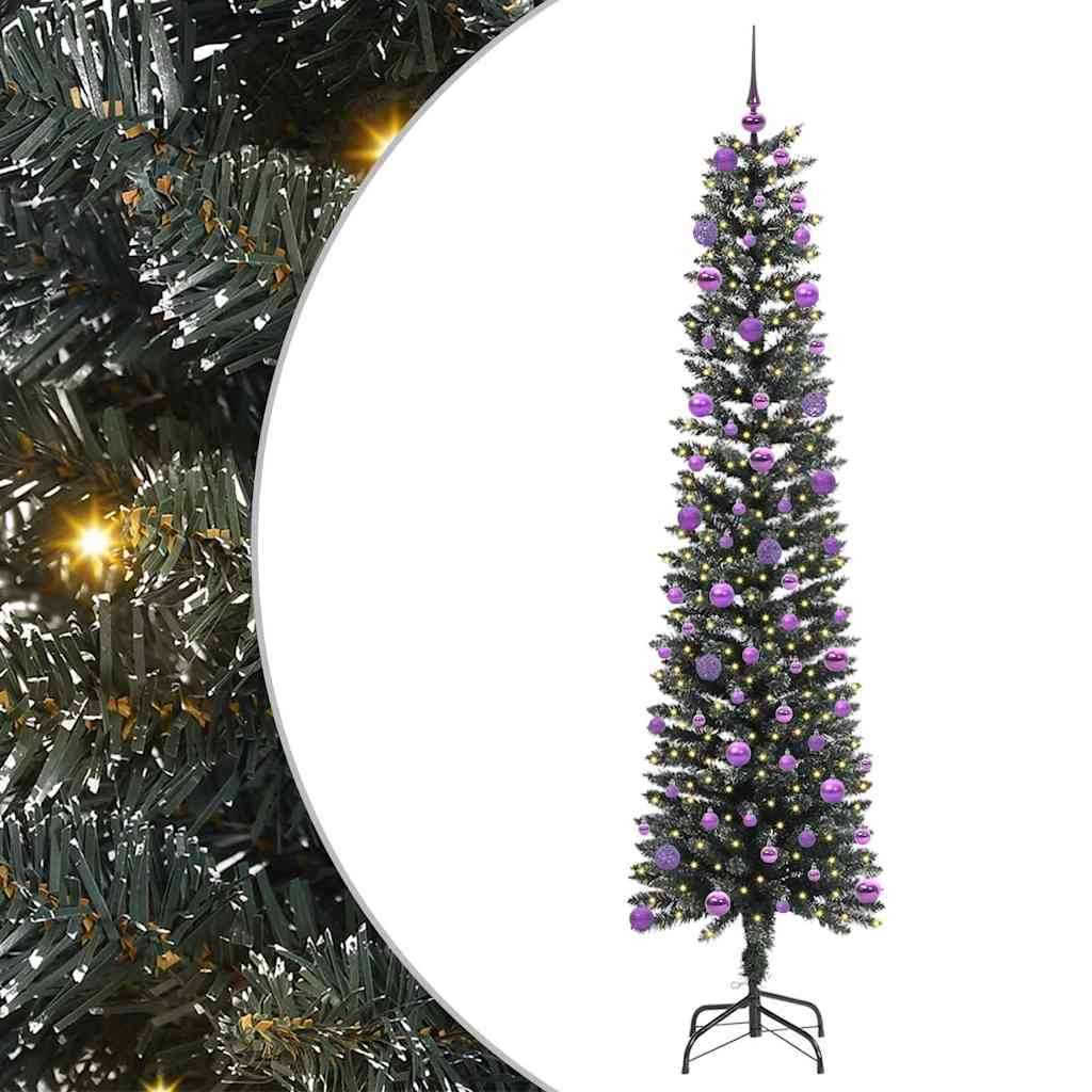 Kunstkerstboom Groen 58 x 58 x 210 cm PVC en Plastic en Staal