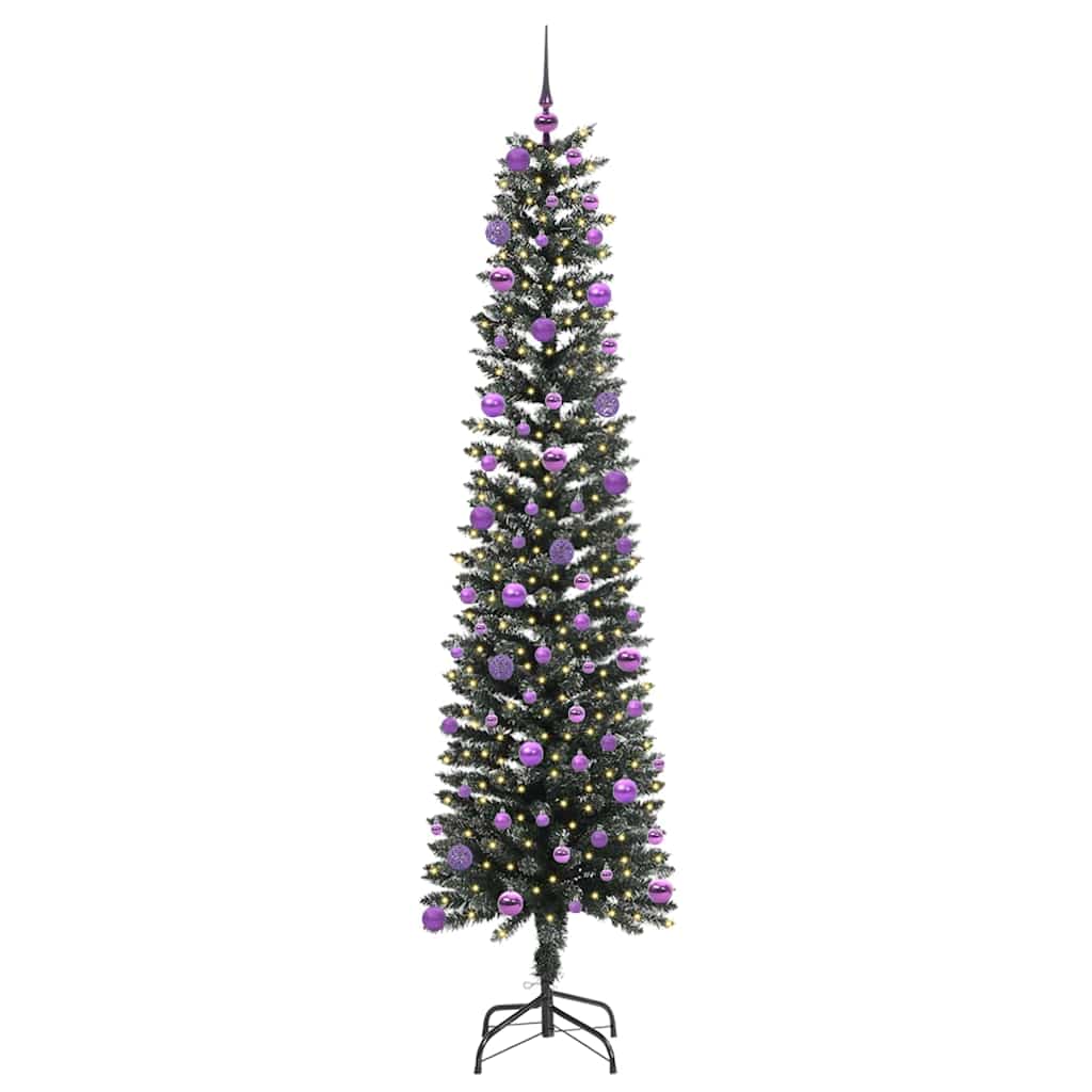 Kunstkerstboom Groen 58 x 58 x 210 cm PVC en Plastic en Staal