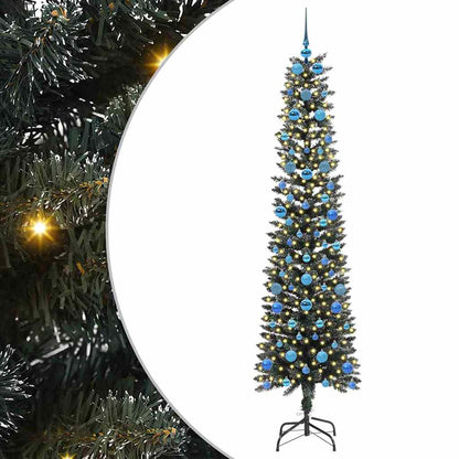Kunstkerstboom Groen 58 x 58 x 210 cm PVC en Plastic en Staal