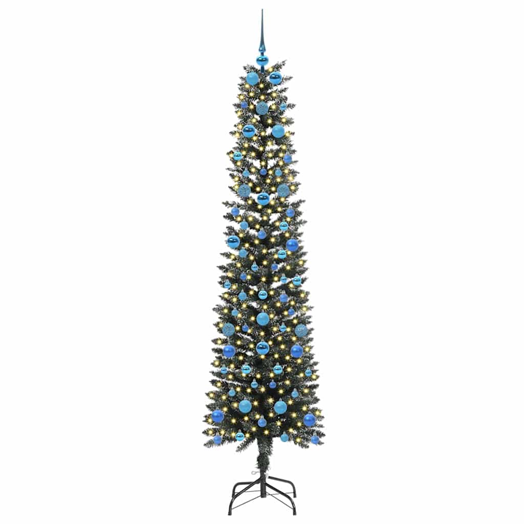 Kunstkerstboom Groen 58 x 58 x 210 cm PVC en Plastic en Staal