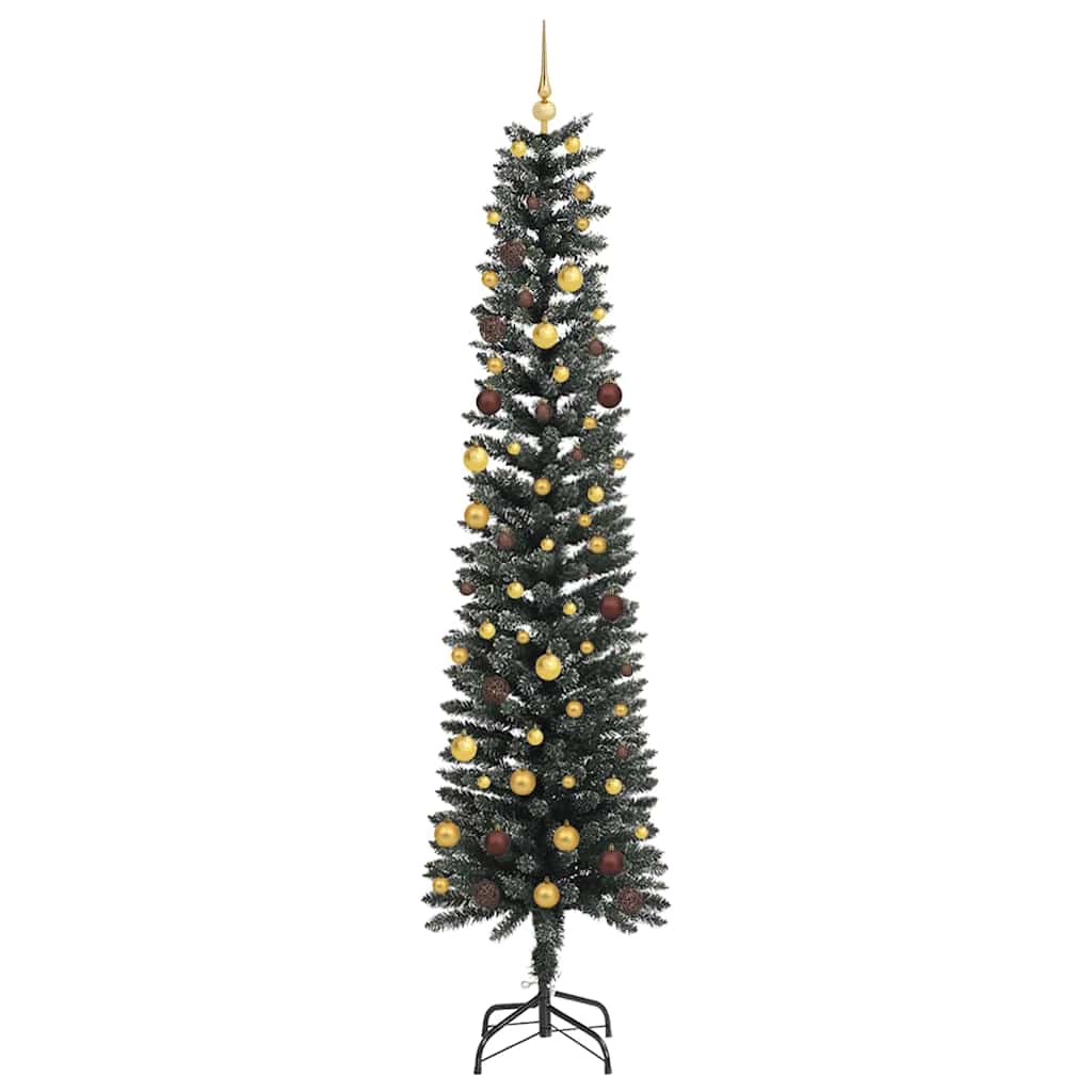 Kunstkerstboom met 300 LED Groen 240 cm PVC en Plastic en Staal