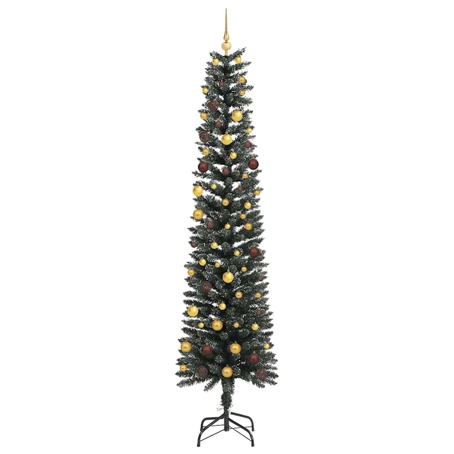 Kunstkerstboom met 300 LED Groen 240 cm PVC en Plastic en Staal