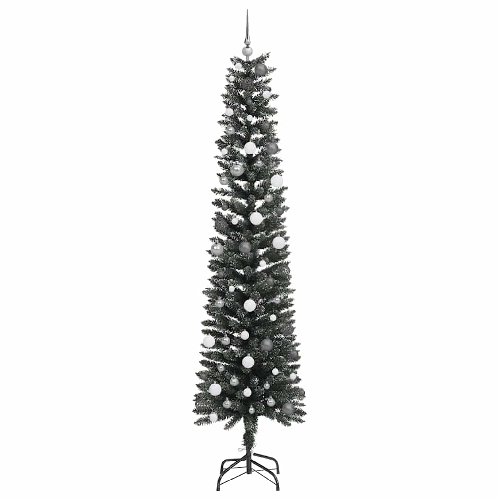 Kunstkerstboom met 300 LED Groen 240 cm PVC en Plastic en Staal