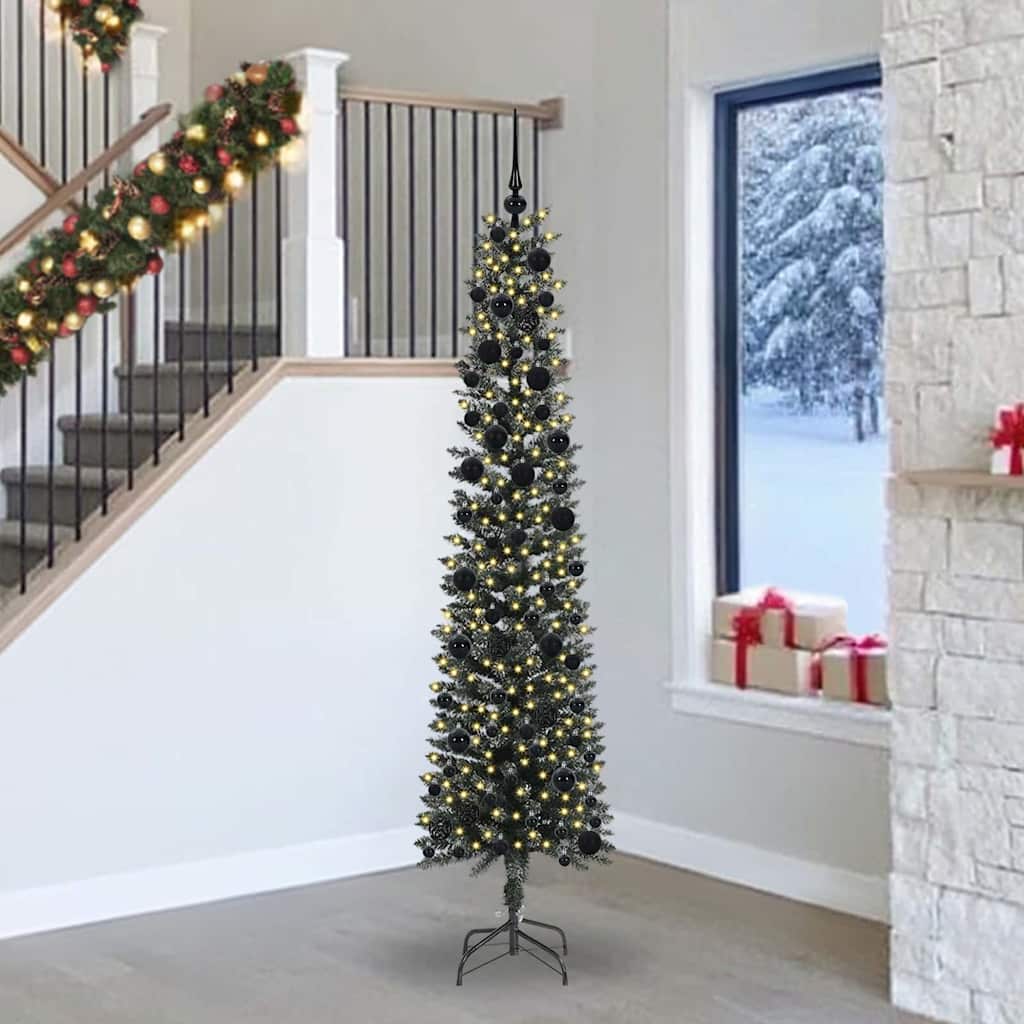Kunstkerstboom Groen 58 x 58 x 240 cm PVC en Plastic en Staal