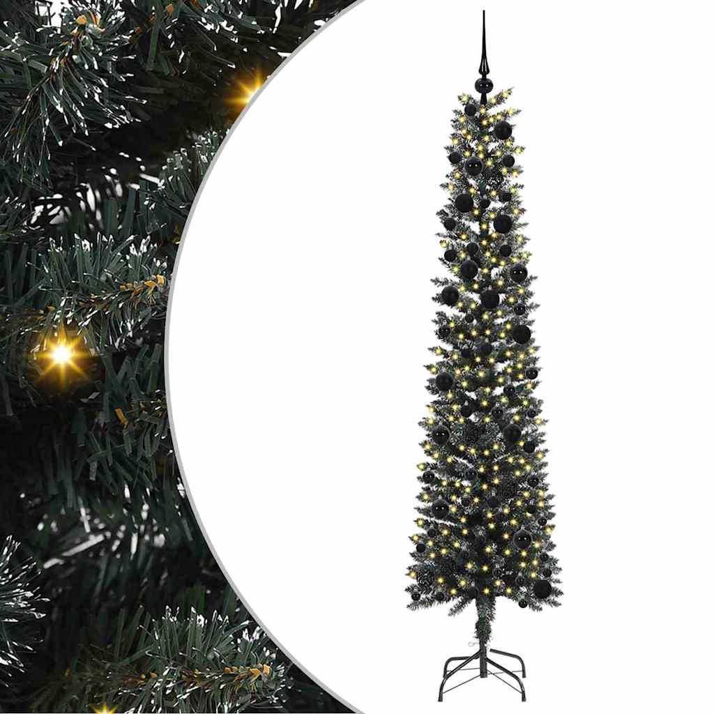 Kunstkerstboom Groen 58 x 58 x 240 cm PVC en Plastic en Staal