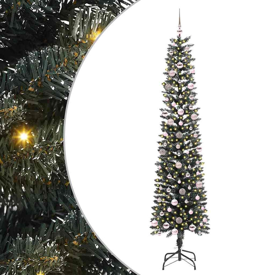 Kunstkerstboom Groen 58 x 58 x 240 cm PVC en Plastic en Staal