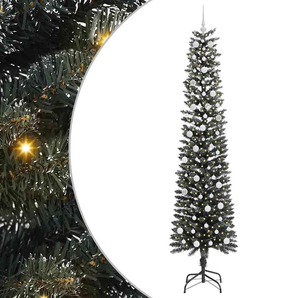 Kunstkerstboom Groen 58 x 58 x 240 cm PVC en Plastic en Staal