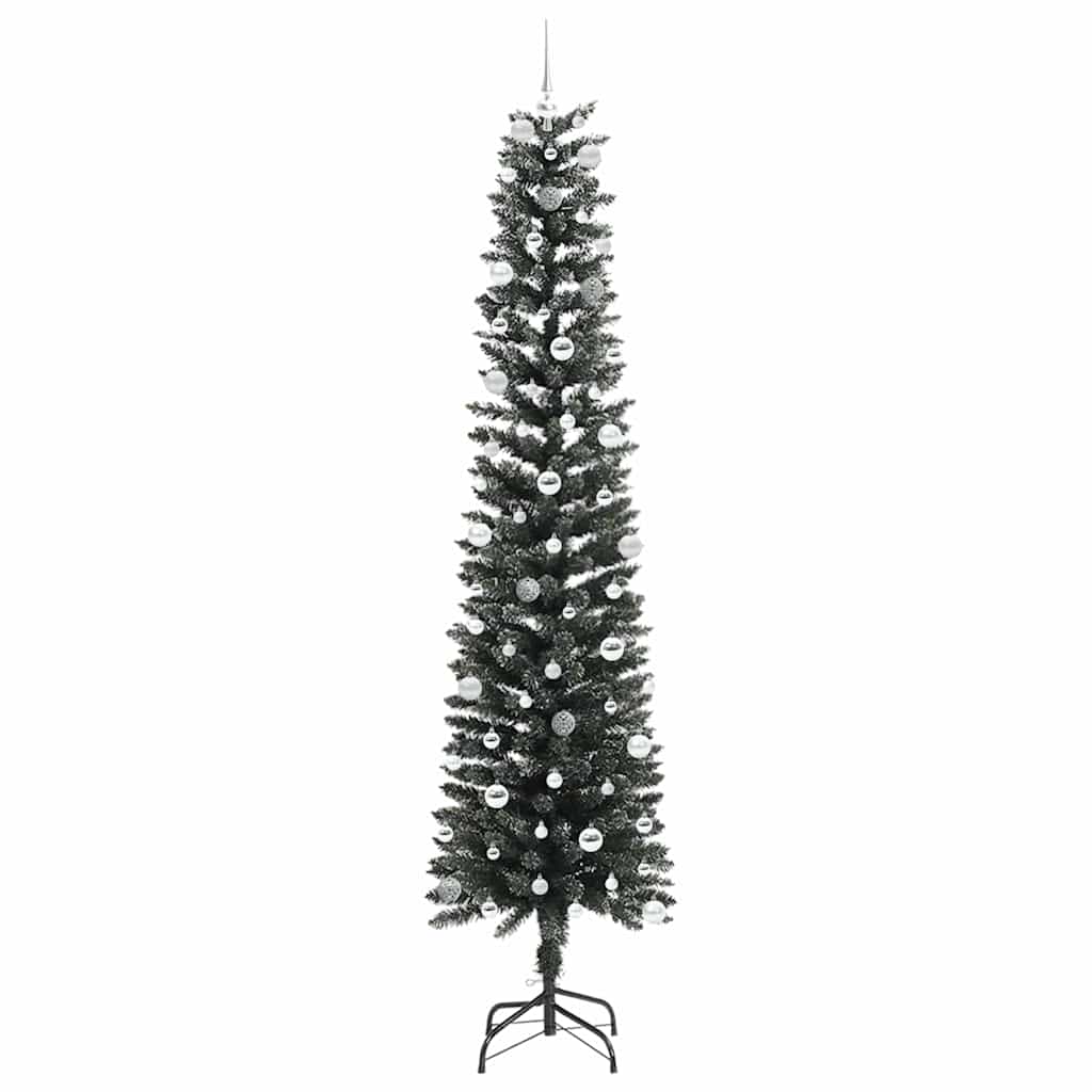 Kunstkerstboom met 300 LED Groen 240 cm PVC en Plastic en Staal