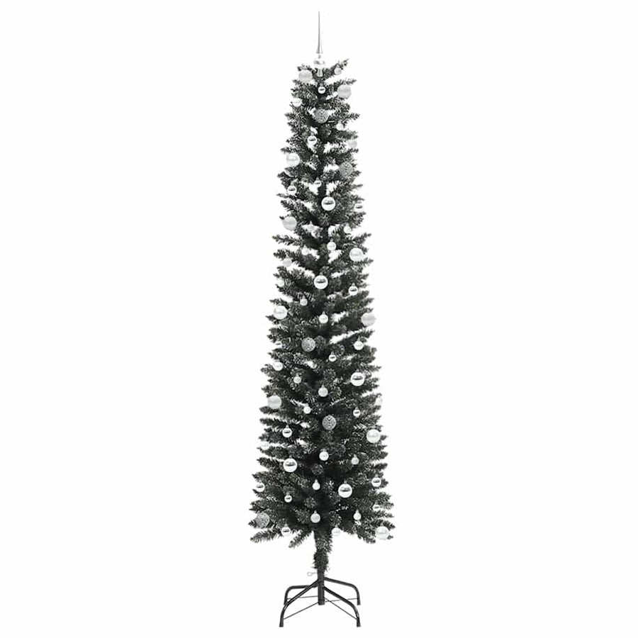 Kunstkerstboom met 300 LED Groen 240 cm PVC en Plastic en Staal