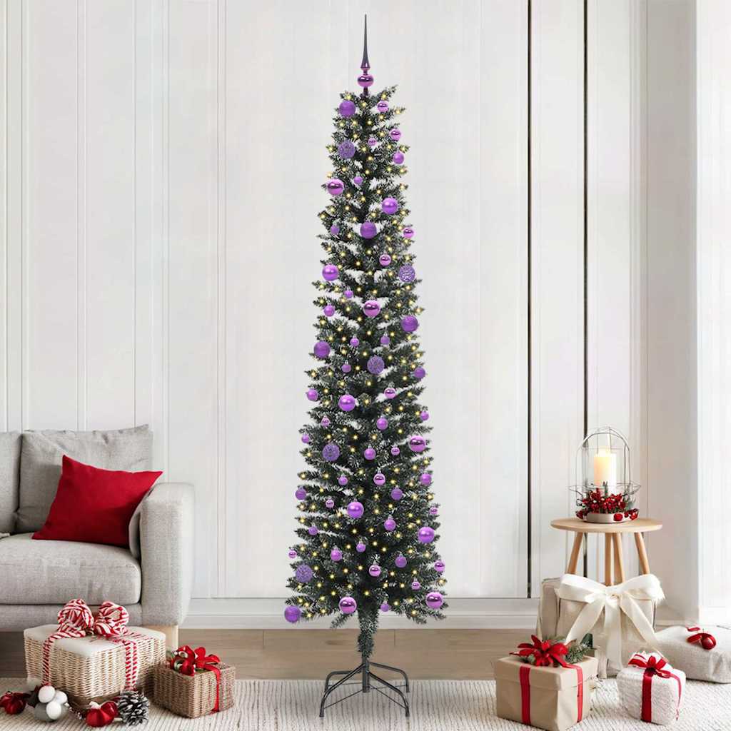 Kunstkerstboom Groen 58 x 58 x 240 cm PVC en Plastic en Staal