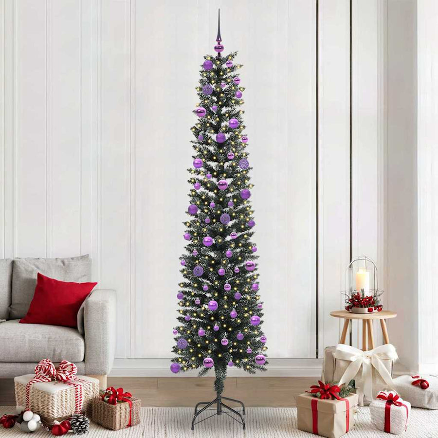 Kunstkerstboom Groen 58 x 58 x 240 cm PVC en Plastic en Staal