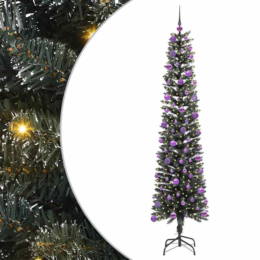 Kunstkerstboom Groen 58 x 58 x 240 cm PVC en Plastic en Staal