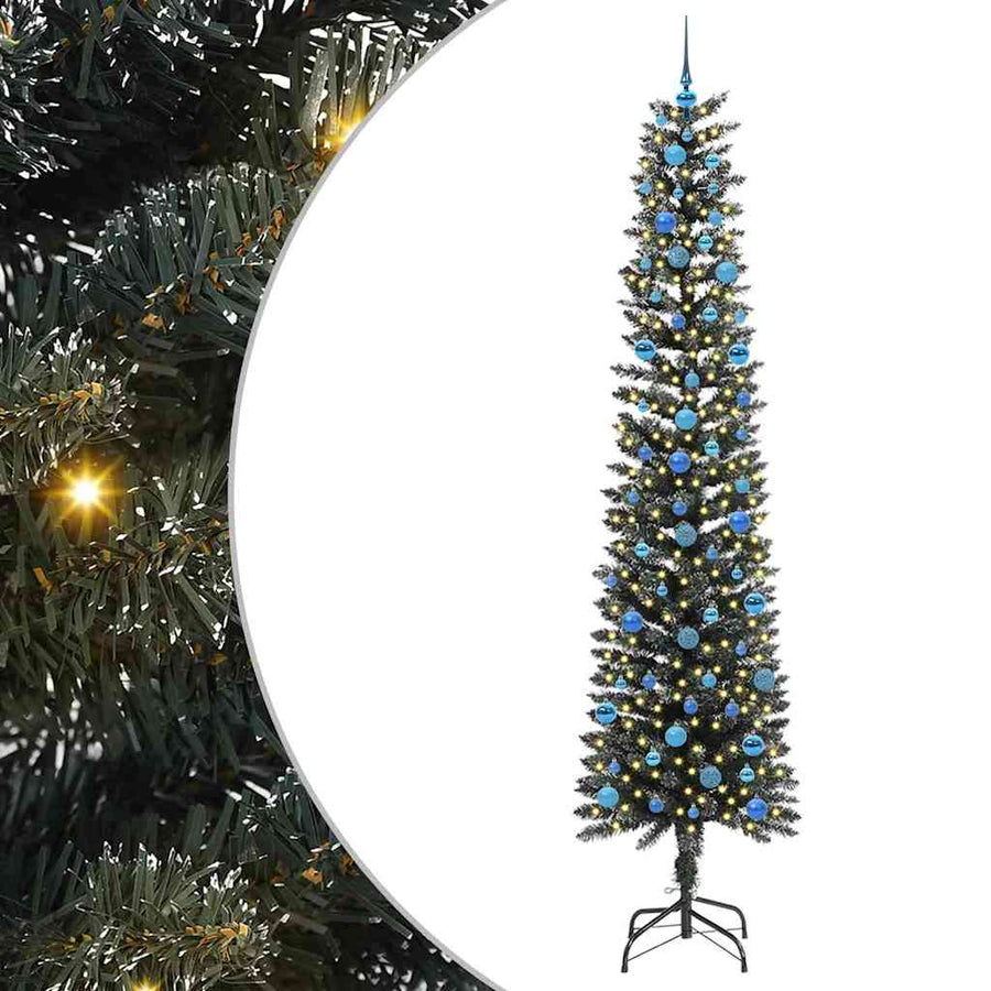 Kunstkerstboom Groen 58 x 58 x 240 cm PVC en Plastic en Staal