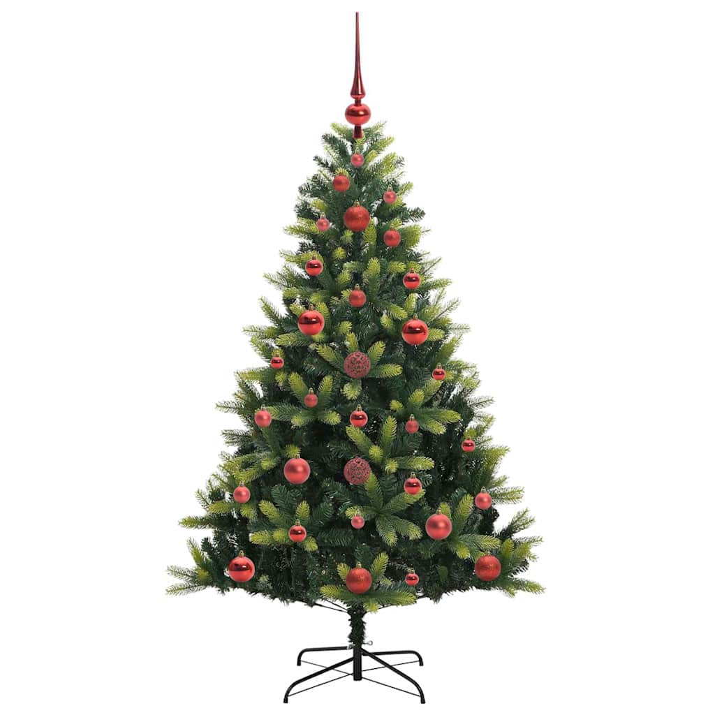 Kunstkerstboom Met Scharnier 150 Leds Groen Pvc En Pe 120 cm