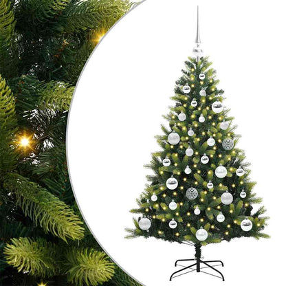 Kunstkerstboom Met Scharnier 150 Leds Groen Pvc En Pe 120 cm