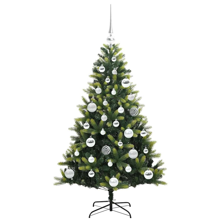 Kunstkerstboom Met Scharnier 150 Leds Groen Pvc En Pe 120 cm