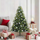 Artificial Christmas Tree with Hinges, 150 LEDs, Green, 150 cm, PVC and PE