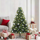 Artificial Christmas Tree with Hinge 150 LEDs Green 150 cm PVC and PE
