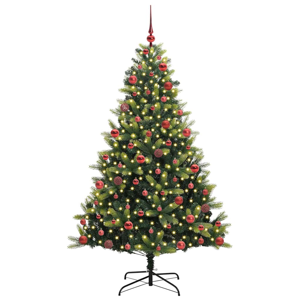 Kunstmatige Scharnierende Kerstboom 300 LEDs Groen 180 cm