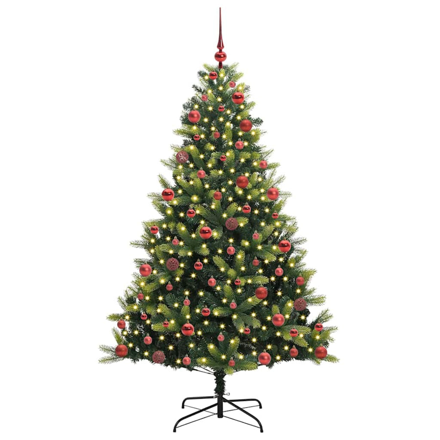 Kunstmatige Scharnierende Kerstboom 300 LEDs Groen 180 cm