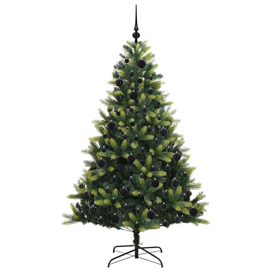 Kunst Kerstboom met Scharnieren 300 LEDs Groen 180 cm PVC en PE