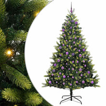 Kunstkerstboom met scharnieren 300 LEDs Groen 180 cm PVC en PE
