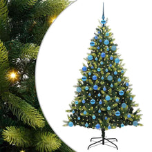 Kunst kerstboom met scharnieren 300 LEDs Groen 180 cm PVC en PE