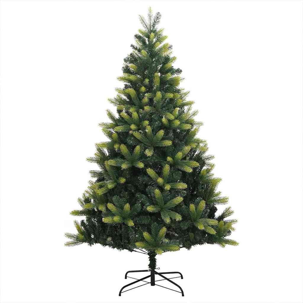 Kunst kerstboom met scharnieren 300 LEDs Groen 180 cm PVC en PE