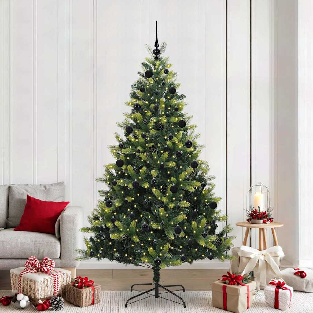 Kunstmatige Scharnierende Kerstboom 300 LEDs Groen 210 cm