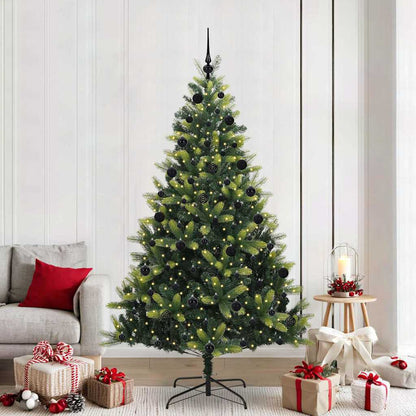 Kunstmatige Scharnierende Kerstboom 300 LEDs Groen 210 cm
