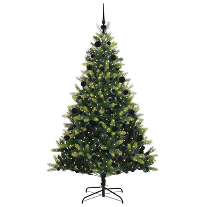 Kunstmatige Scharnierende Kerstboom 300 LEDs Groen 210 cm