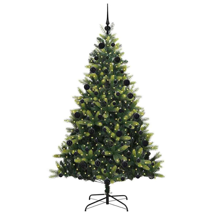 Kunstmatige Scharnierende Kerstboom 300 LEDs Groen 210 cm