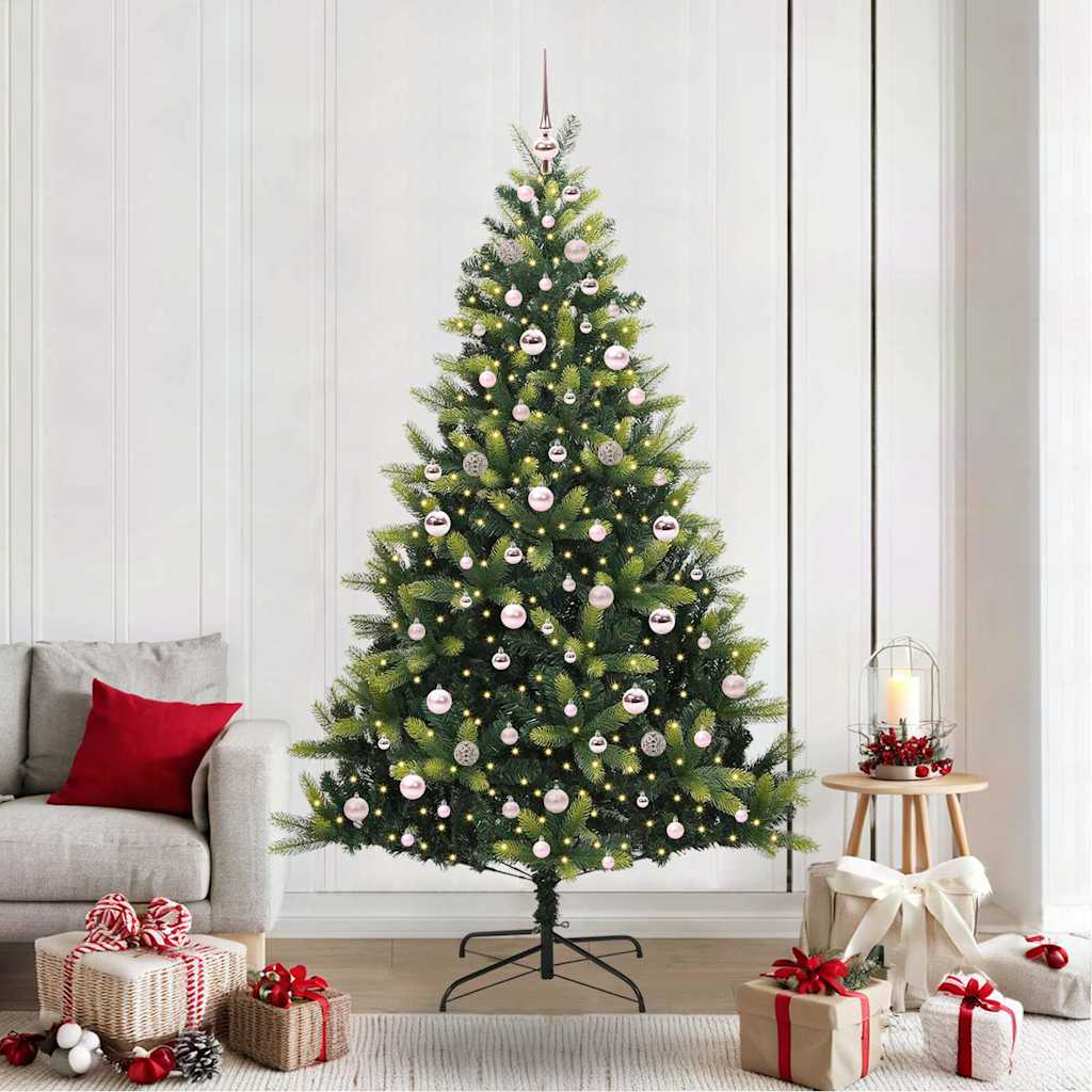 Kunstmatige Scharnierende Kerstboom 300 LEDs Groen 210 cm