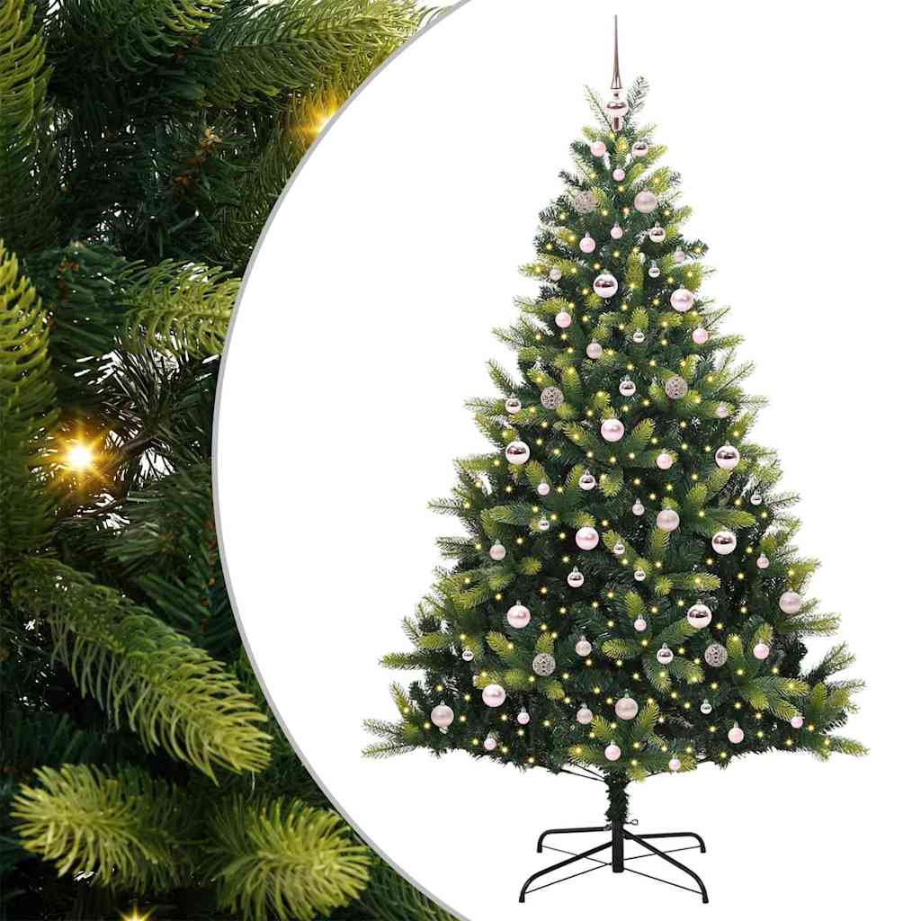 Kunstmatige Scharnierende Kerstboom 300 LEDs Groen 210 cm