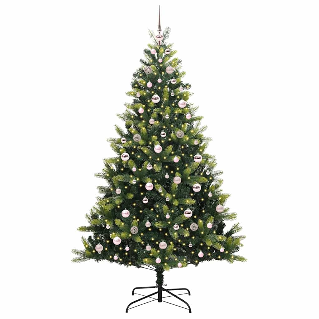 Kunstmatige Scharnierende Kerstboom 300 LEDs Groen 210 cm