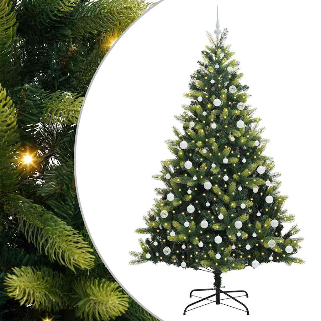 Kunstmatige Scharnierende Kerstboom 300 LEDs Groen 210 cm